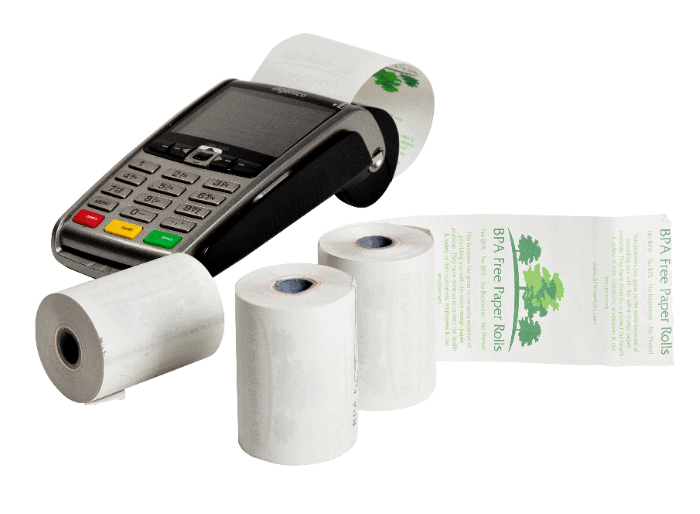10 57mm x 40mm BPA FREE Thermal Paper Credit Card PDQ Streamline Machine Rolls 