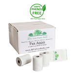 Box of 50 BPA Free Paper Rolls Branded Credit Card Rolls