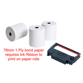 76x70mm Grade "A" Paper Rolls (40 Roll Box)