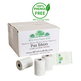 PAX E600 Credit Card Thermal Rolls (50 Rolls)