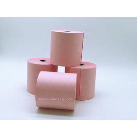 76mm Pink Wet Strength Laundry Paper Rolls (20 rolls)