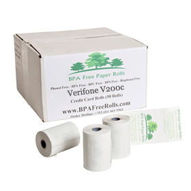Verifone V200c Credit Card Paper Rolls (50 Rolls)