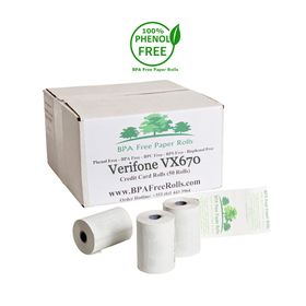 Verifone VX670 Credit Card Rolls (50 Rolls)