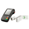 Ingenico Desk 3000 credit card terminal paired with branded phenol-free paper rolls for receipt printing.